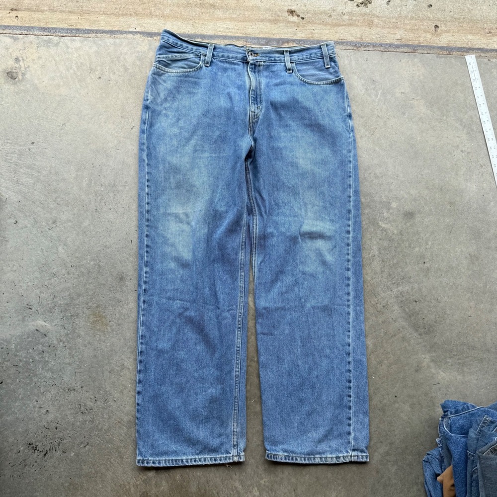 Levis SilverTab Low Loose Jeans Mens 38x32 Blue Baggy Wide Leg Vintage Denim